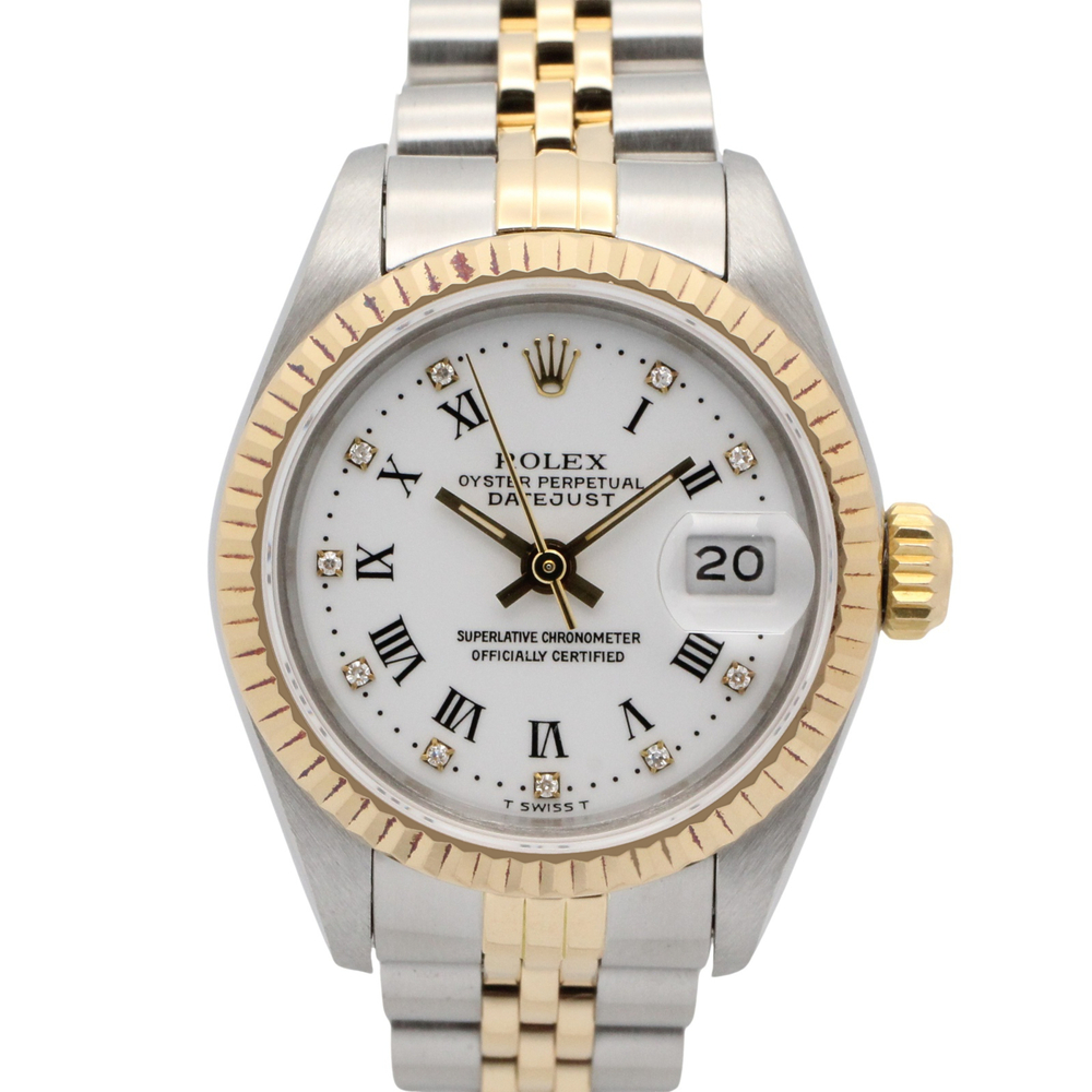 Rolex Datejust 10P Diamond Serial No. 96 Watch, 18K (Yellow Gold) Stainless S...